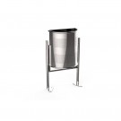 Avfallsbeholder SEMI-CIRCULAR INOX 40 liter thumbnail