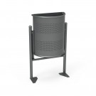 Avfallsbeholder SEMI-CIRCULAR INOX 40 liter thumbnail