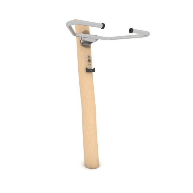 Nedtrekksapparat FITNESS RB1125 i robinia for rullestolbrukere – robinia og rustfritt stål