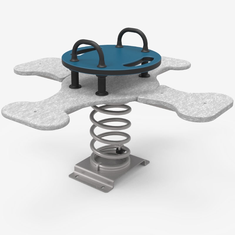 4 barn - En moderne fjærvippe laget av 100 % resirkulert plast. Slitesterk, vedlikeholdsfri og miljøvennlig – perfekt for lekeplasser som ønsker bærekraftige løsninger med lang levetid og minimalt vedlikehold.